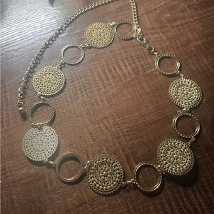 Gold Filigree Circle-Link Waist Belt for Women